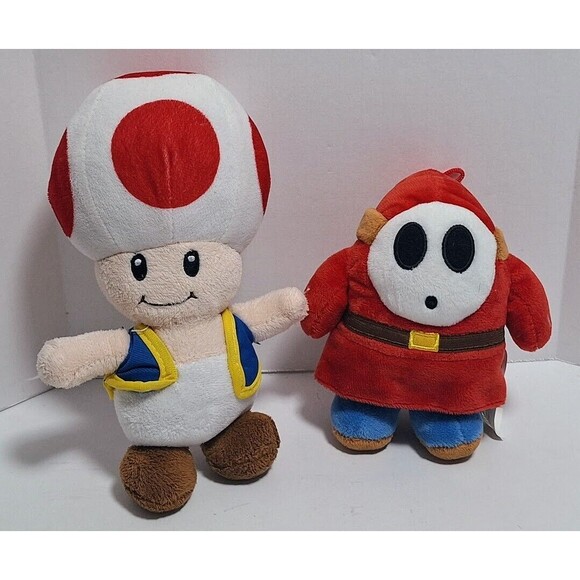 2020 GOOD STUFF NINTENDO SUPER MARIO BROS PLUSH LOT MARIO LUIGI TOAD & SHYGUY - Picture 8 of 12